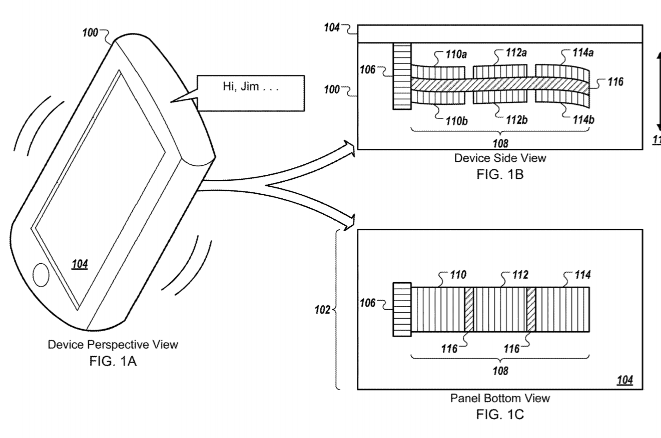 Distributed mode loudspeaker actuator including patterned electrodes