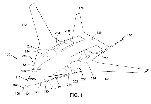 02152022 Boeing patent Aircraft having embedded engines