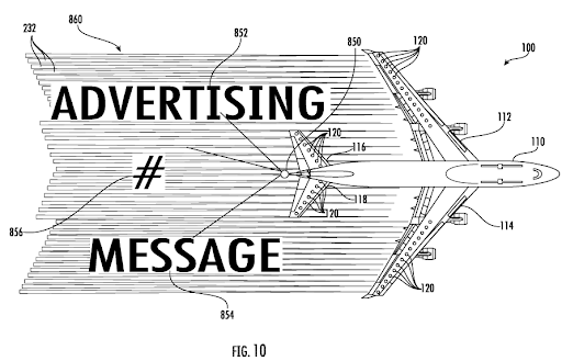 Boeing patent Aircraft skywriting method, apparatus, and system 2