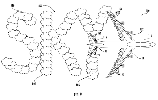 Boeing patent Aircraft skywriting method, apparatus, and system