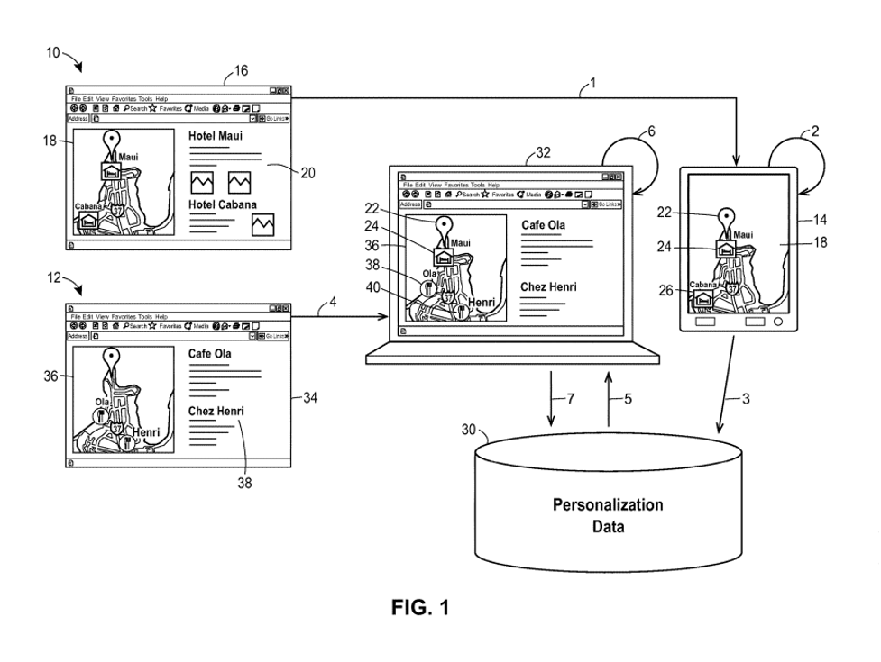 Interesting Patents - Google - Personalization of Map Content Via an Application Programming Interface ART