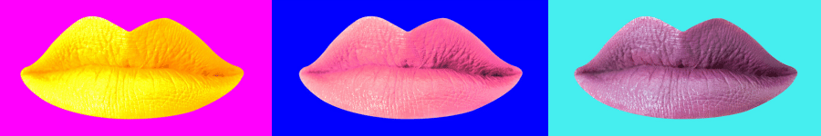 Pop art 3 colorful lips introducing insights from Warhol v. Goldsmith 